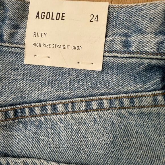 NWT AGOLDE High Rise Straight Crop in Zephyr - Picture 5 of 8